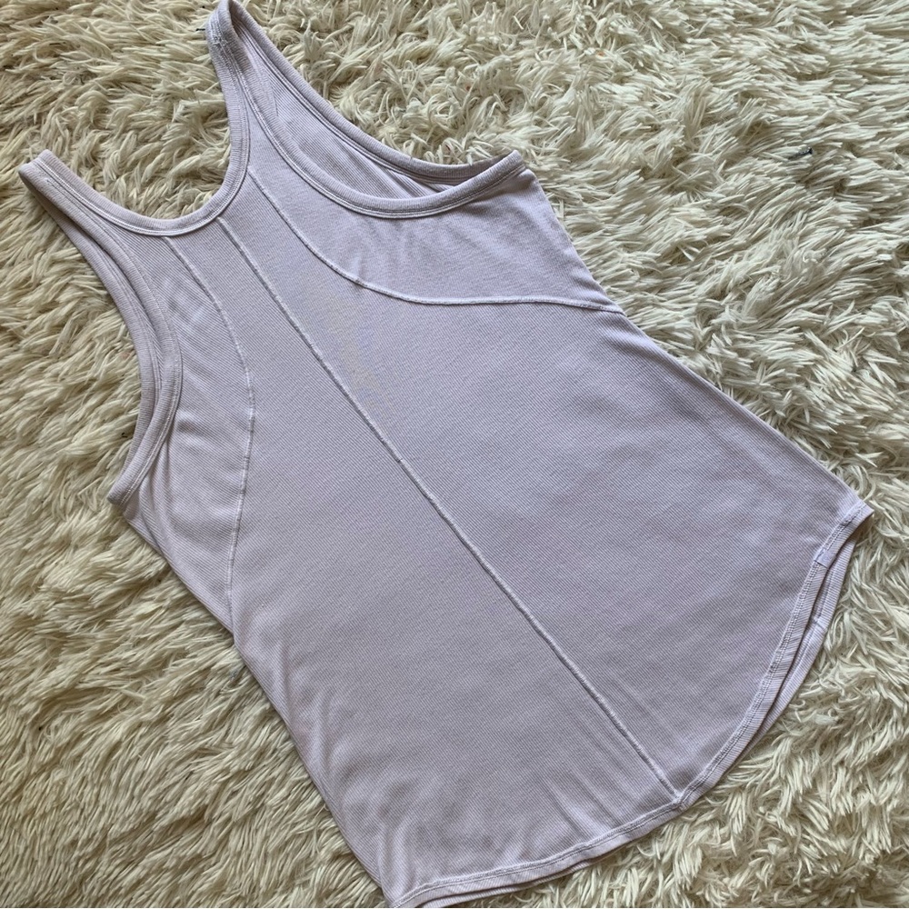 Lululemon White Ribbed Tank Top - Picture 5 of 7